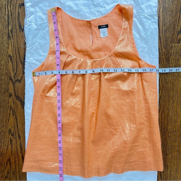 J. Crew Metallic Orange Sleeveless Blouse S - Picture 4 of 7